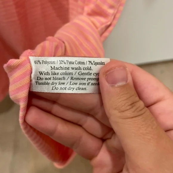 Criquet Men's Coral Striped Shirt - Picture 5 of 11